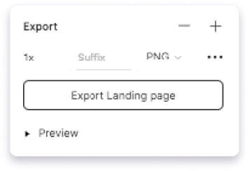 Панель «Export» в figma